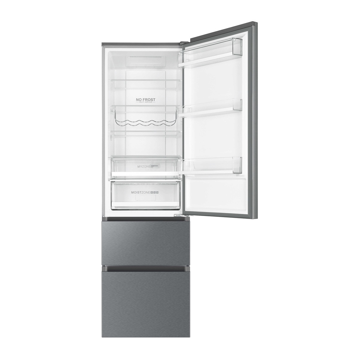 Frigorífico Combi Haier Total No Frost 3D 60 Series 3 - A3FE837CGJ Silver Titanium-3