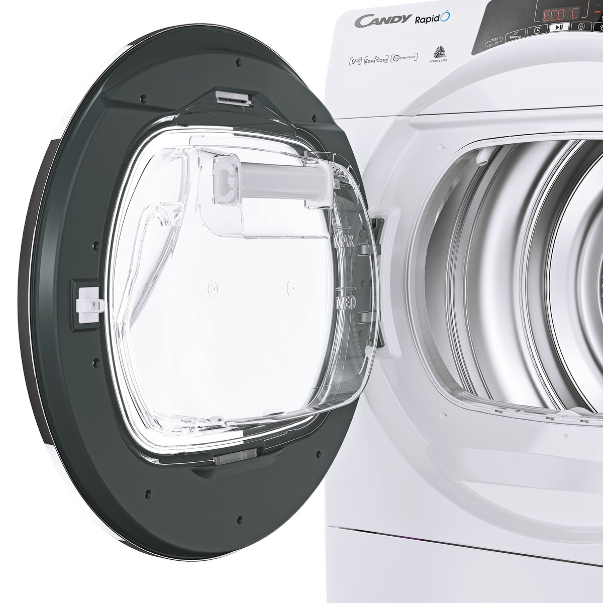 Secadora Candy 9 kg Condensación, Bomba de calor, RapidÓ - ROE H9A3TCEX-S Blanco-4
