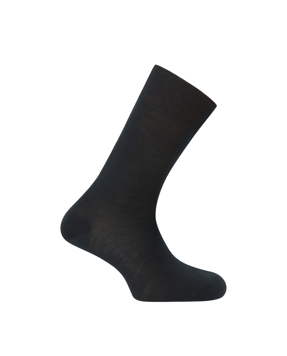 Meias Lisas de Lã Super Merino - Elastic. Produto Fabricado em Espanha Preto-1
