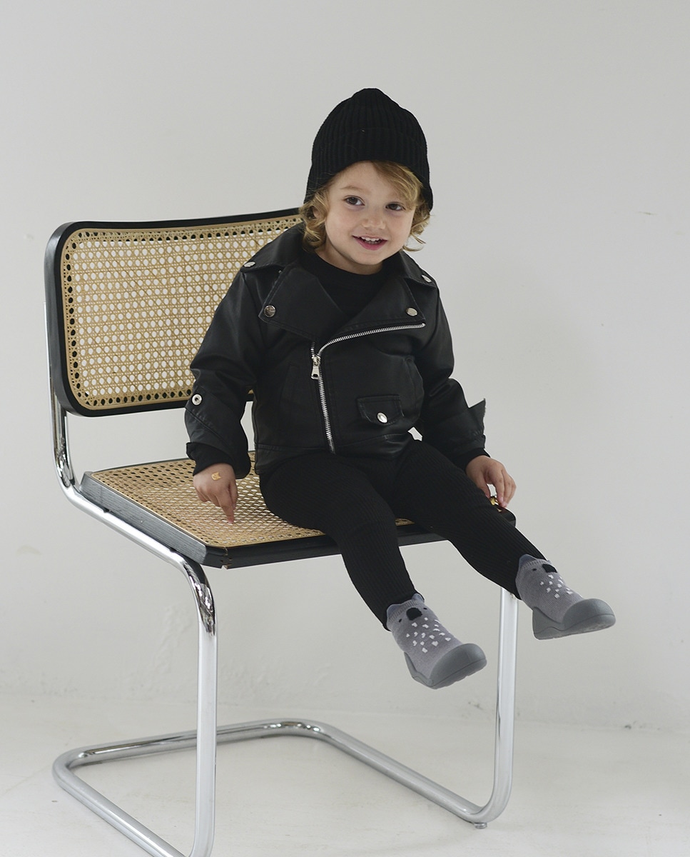 Pantufas de Bebé com Desenho de Coala e em Algodão - Cinzento Cinzento-2