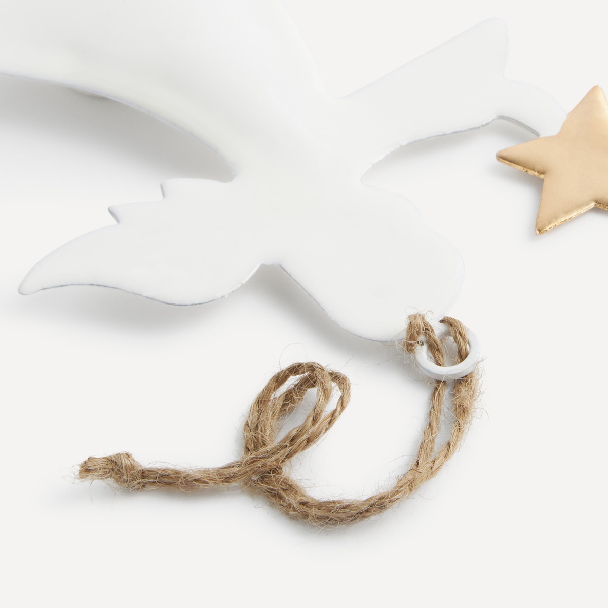 Enfeite Anjo com Estrelas Branco-2