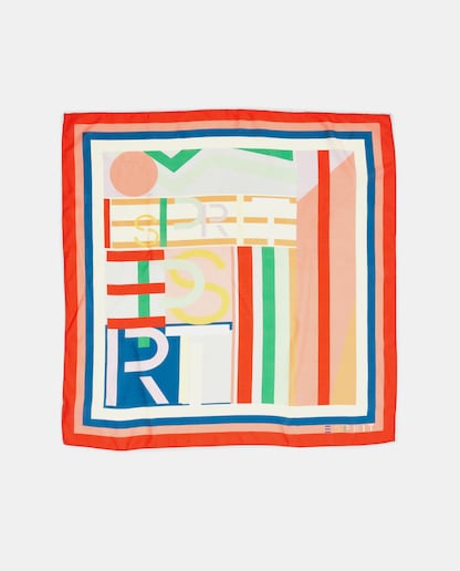 Imagen 0 de Bandana en multicolor con estampado de rayas