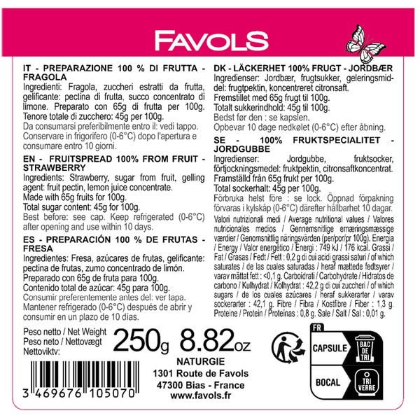 Walderdbeerkonfitüre Schale 250 g