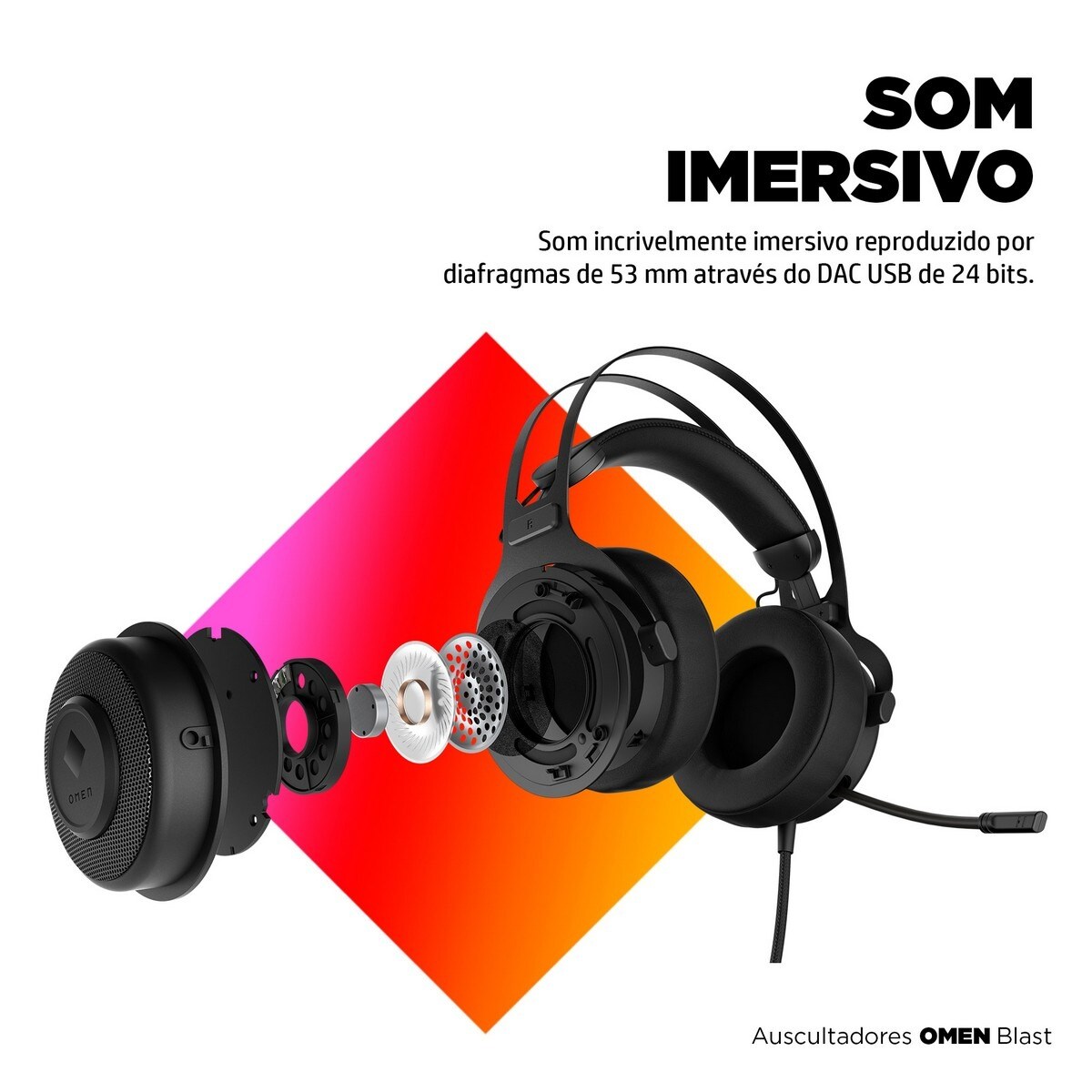 Auscultadores Gaming Omen Blast Preto-7