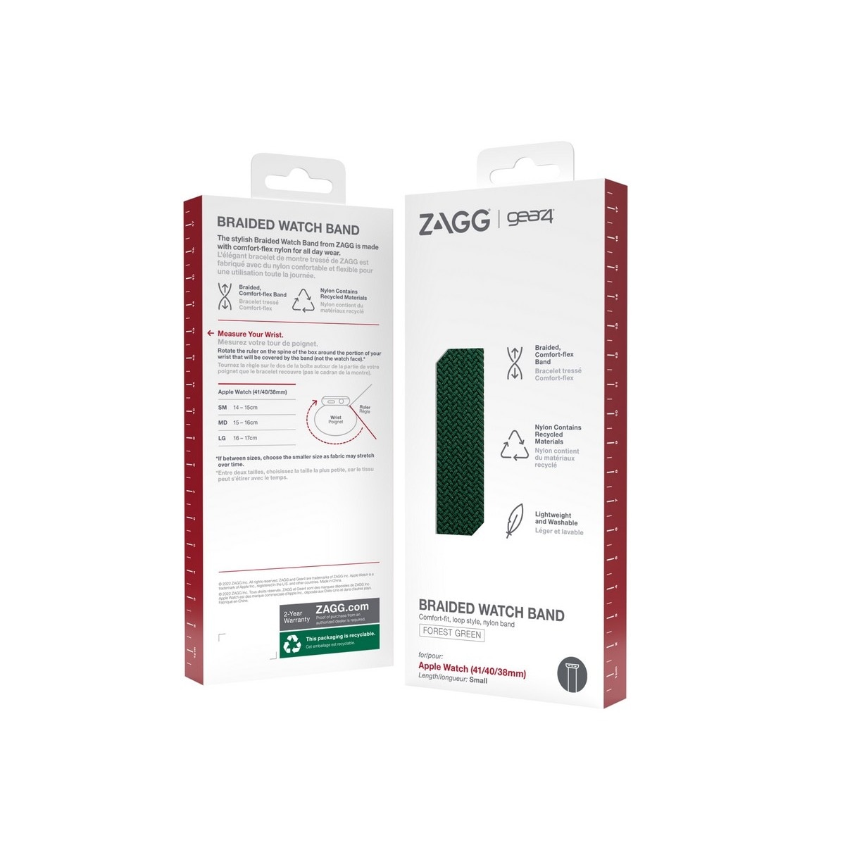 Bracelete Trançada para Apple Watch 41mm (Grande) - Forest Green 5