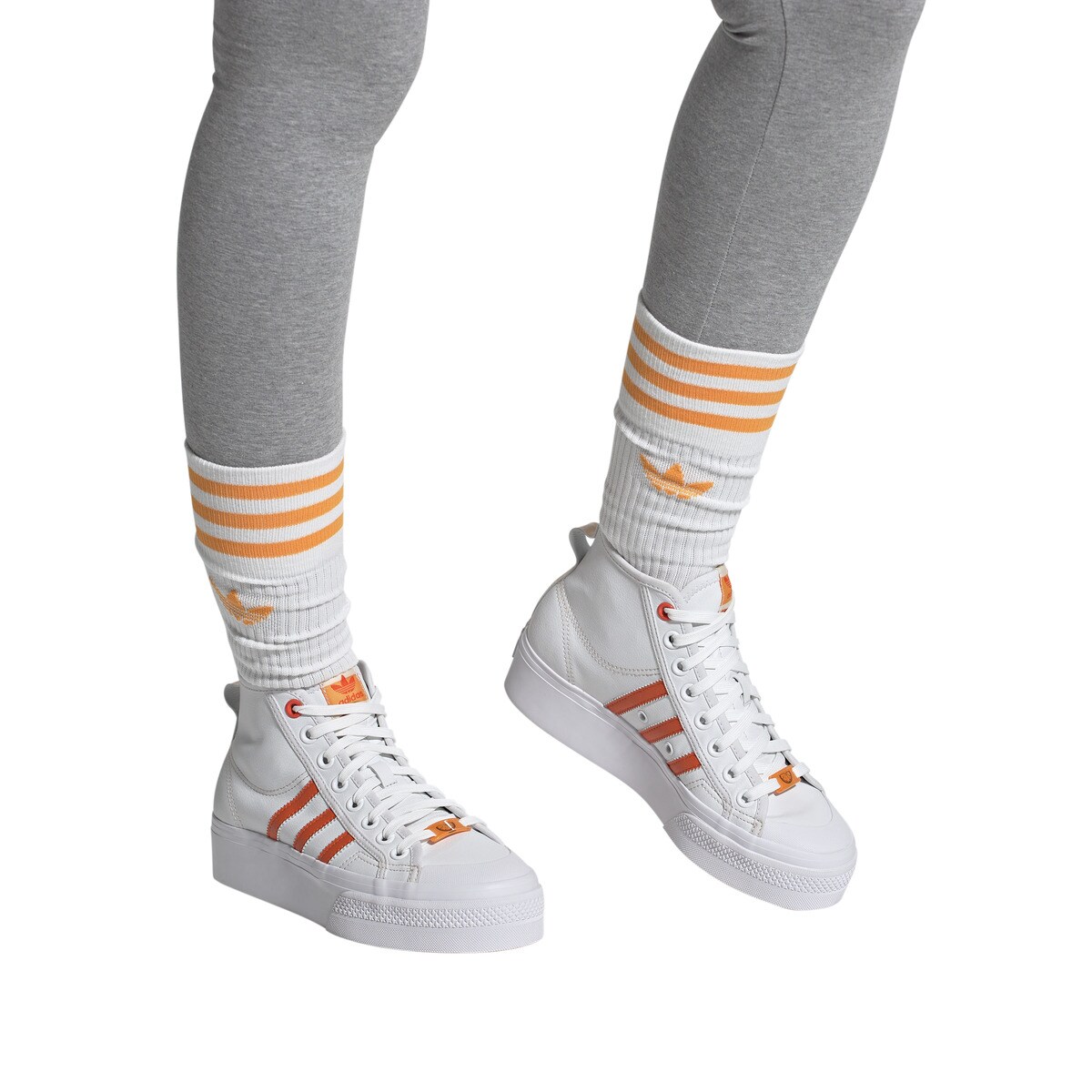 Sapatilhas Casual de Mulher Nizza Platform Mid Her Vegan Originals Branco / Laranja-9