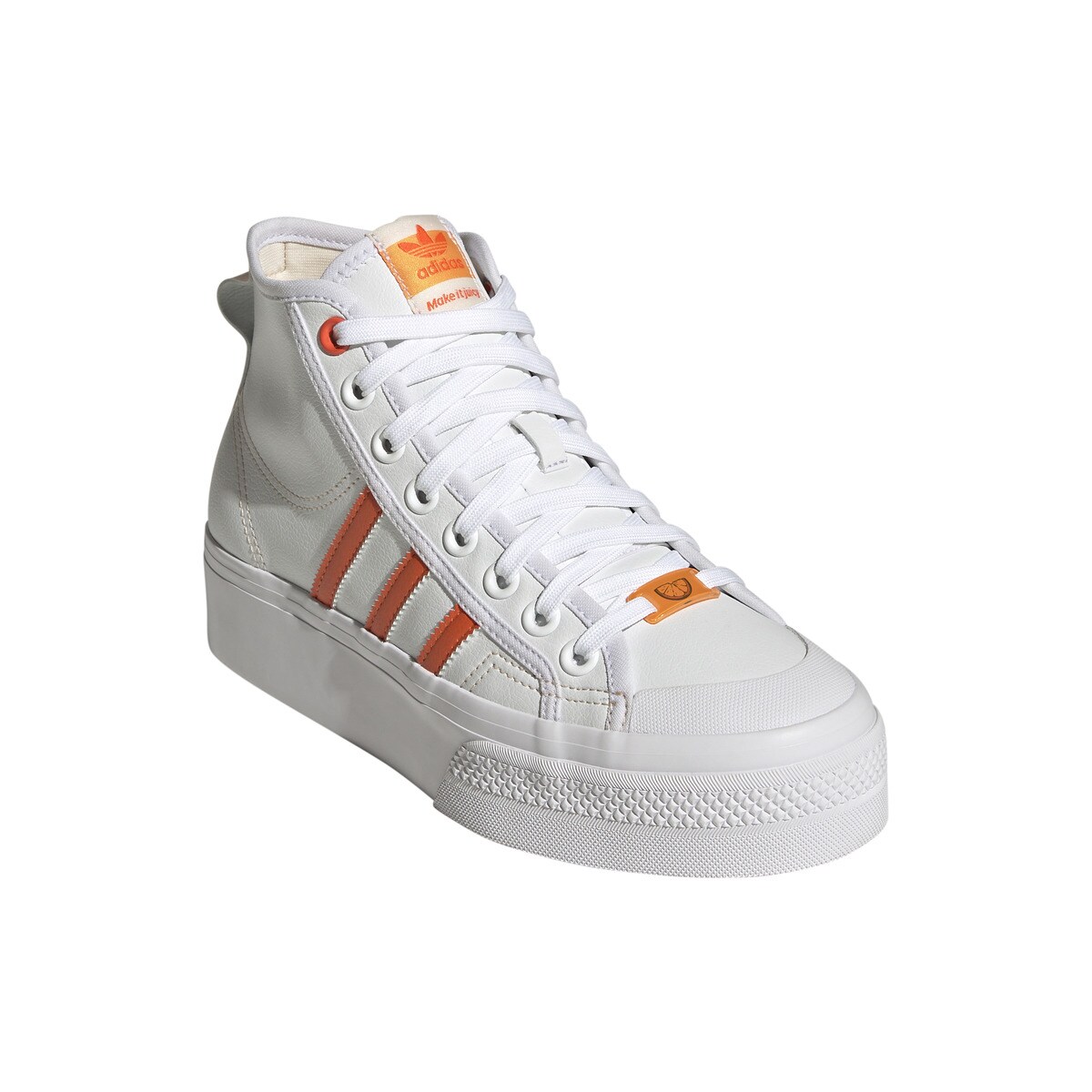 Sapatilhas Casual de Mulher Nizza Platform Mid Her Vegan Originals Branco / Laranja-2