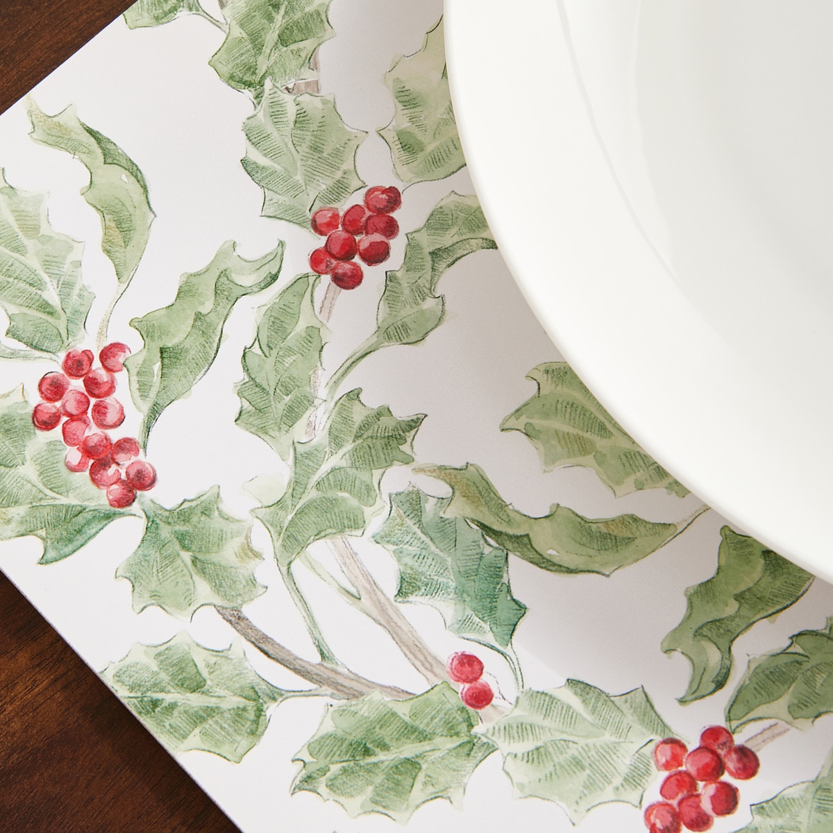 Mantel individual navideño MDF Acebo El Corte Inglés Multicolor-2