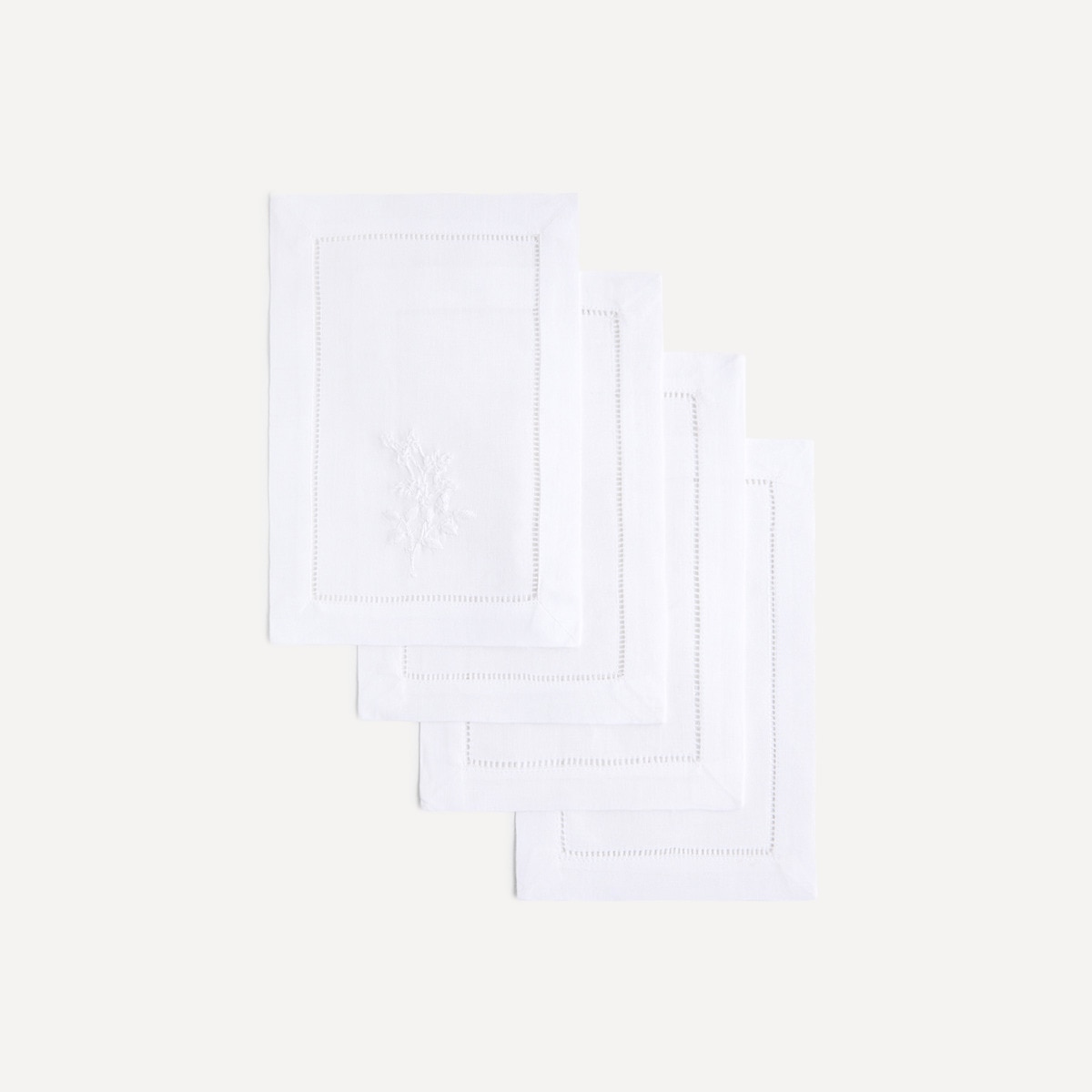 Lot de 4 serviettes de cocktail Floral 1