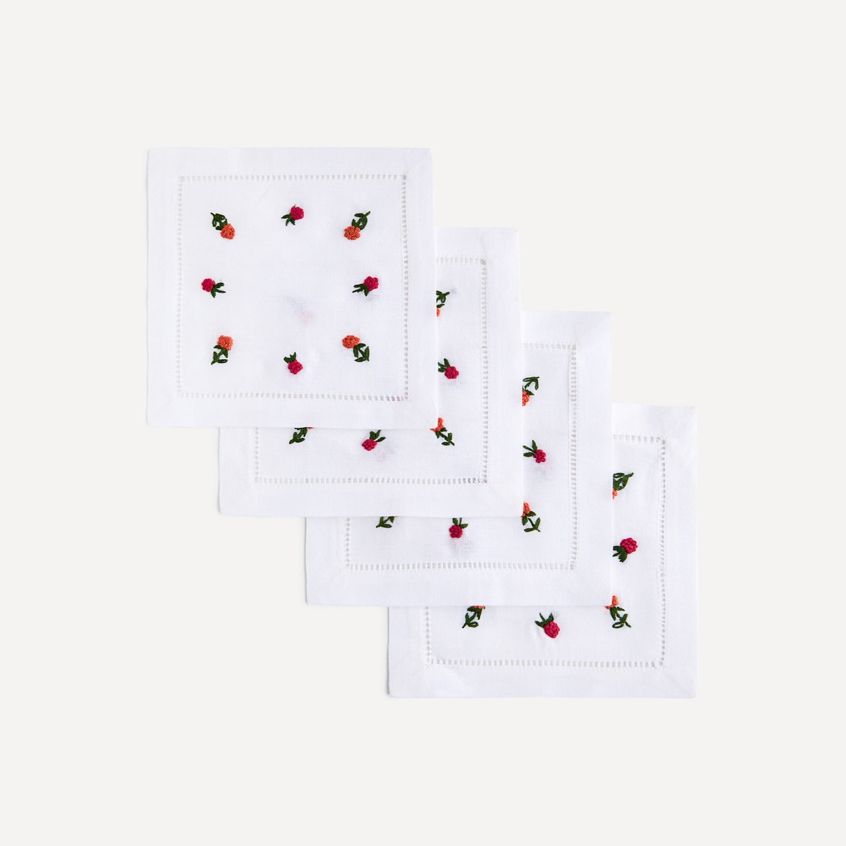 Lot de 4 serviettes de cocktail Floral 3