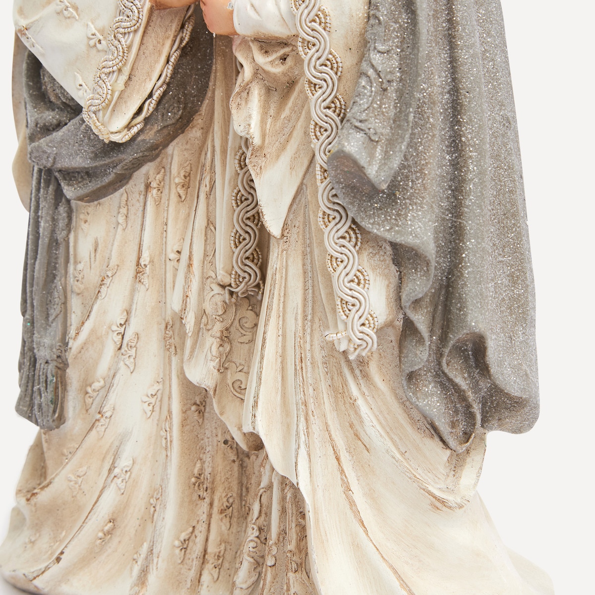 Presépio com Efeito de Glitter Branco-3