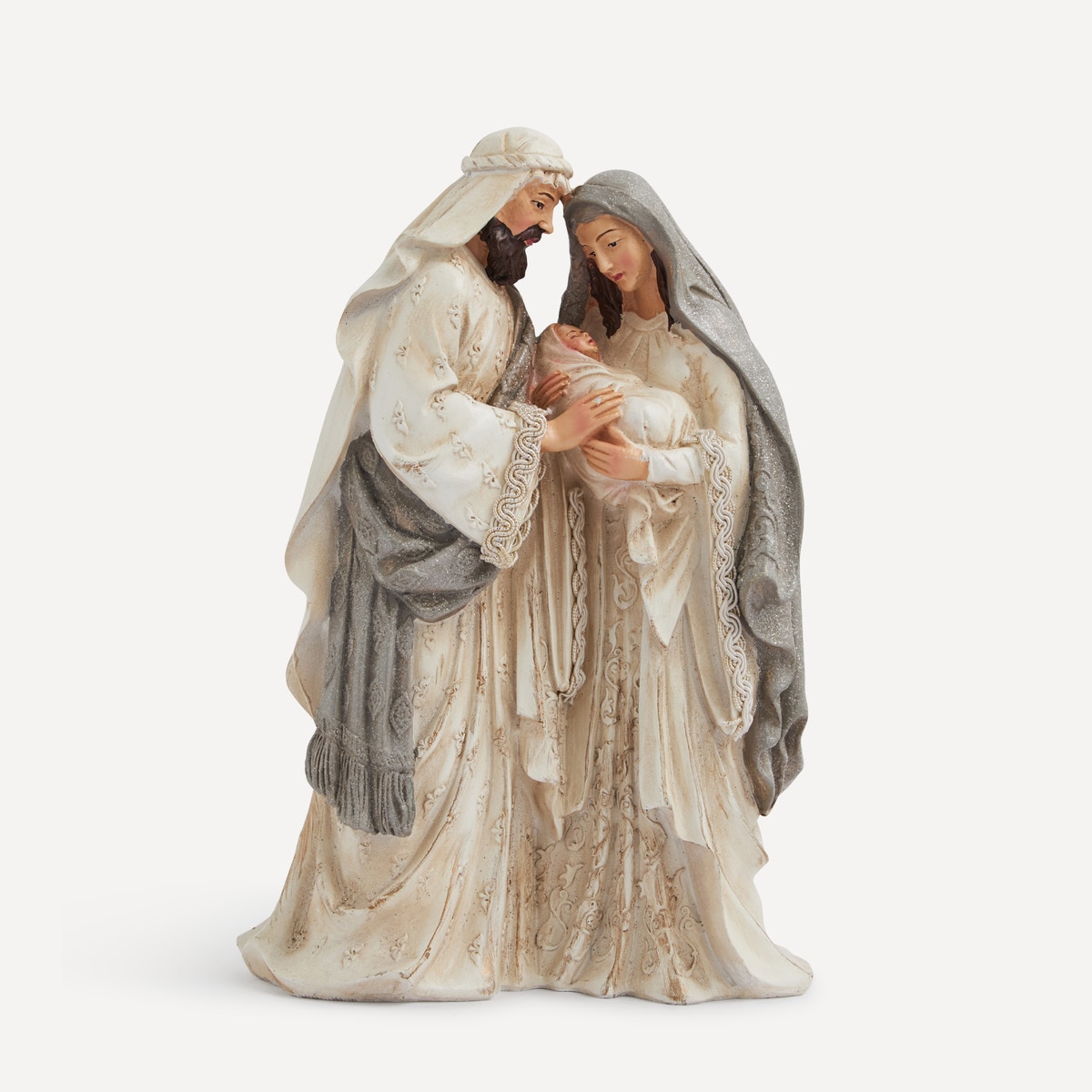 Presépio com Efeito de Glitter Branco-1