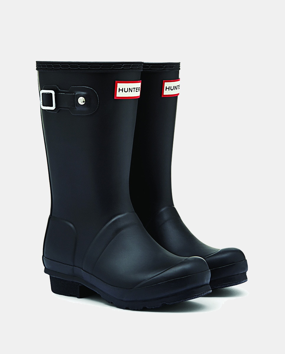 Galochas Original de Criança com Remendos Refletores e Detalhe de Logótipo Preto-2