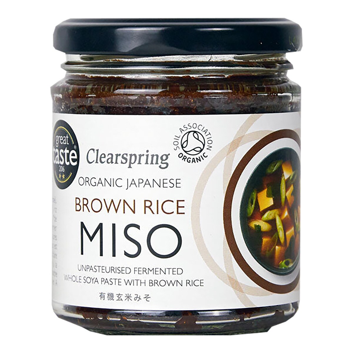 Sauce Genmai Miso de riz complet biologique non pasteurisé Clearspring