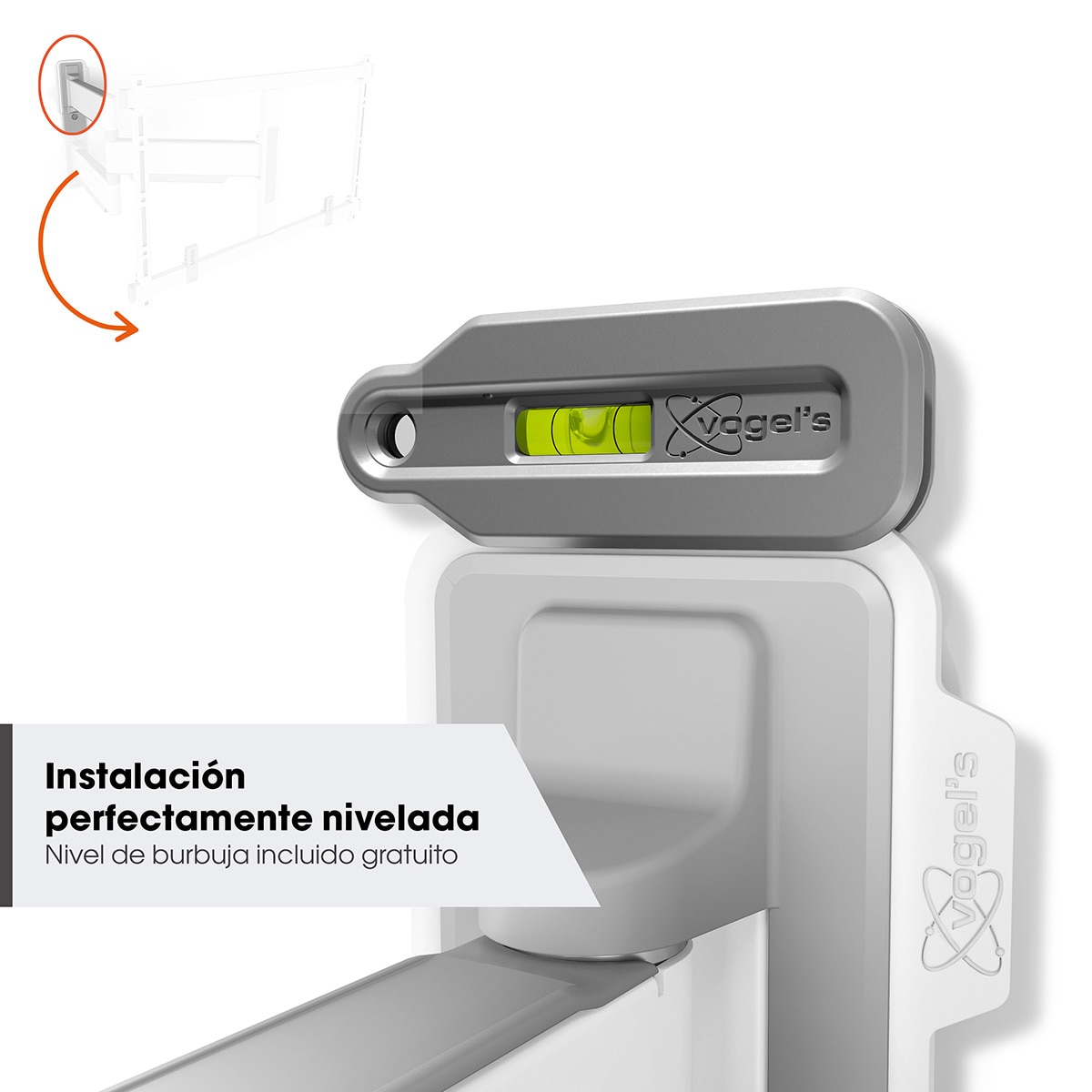Soporte de pared giratorio Vogel's TVM 5445 para TV de 32" a 65" Blanco-6