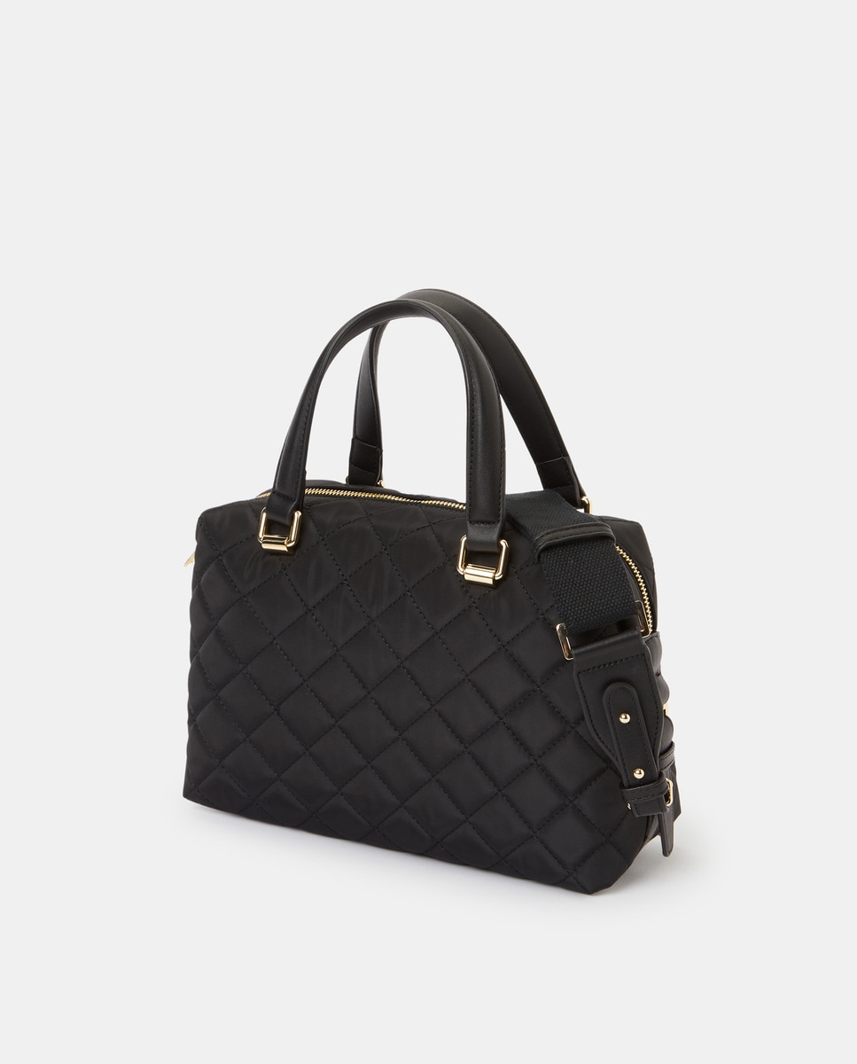 Mala de Mão Acolchoada com Fecho de Correr - Verde Preto-2