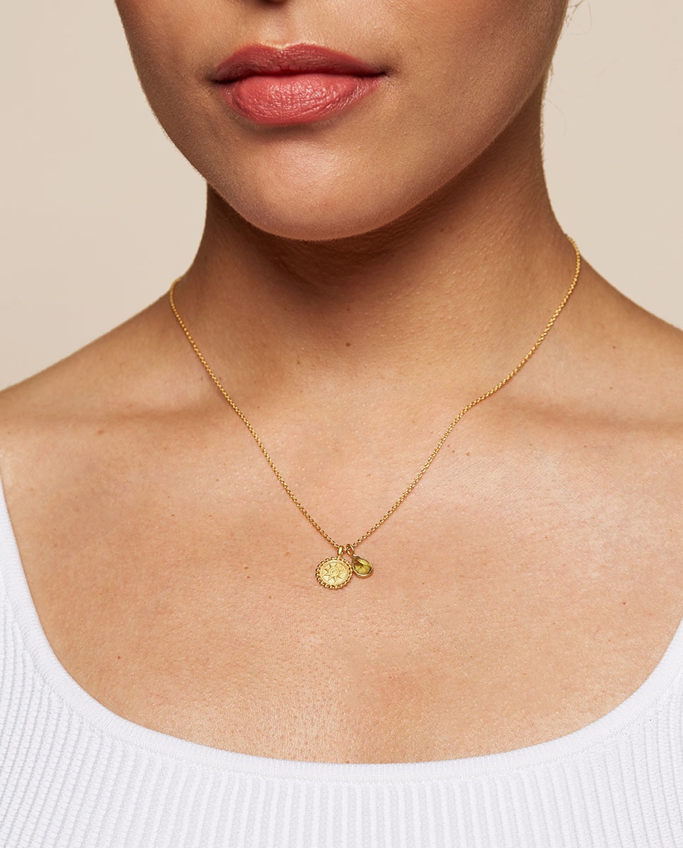 Collar Mandala August con peridoto Verde-4