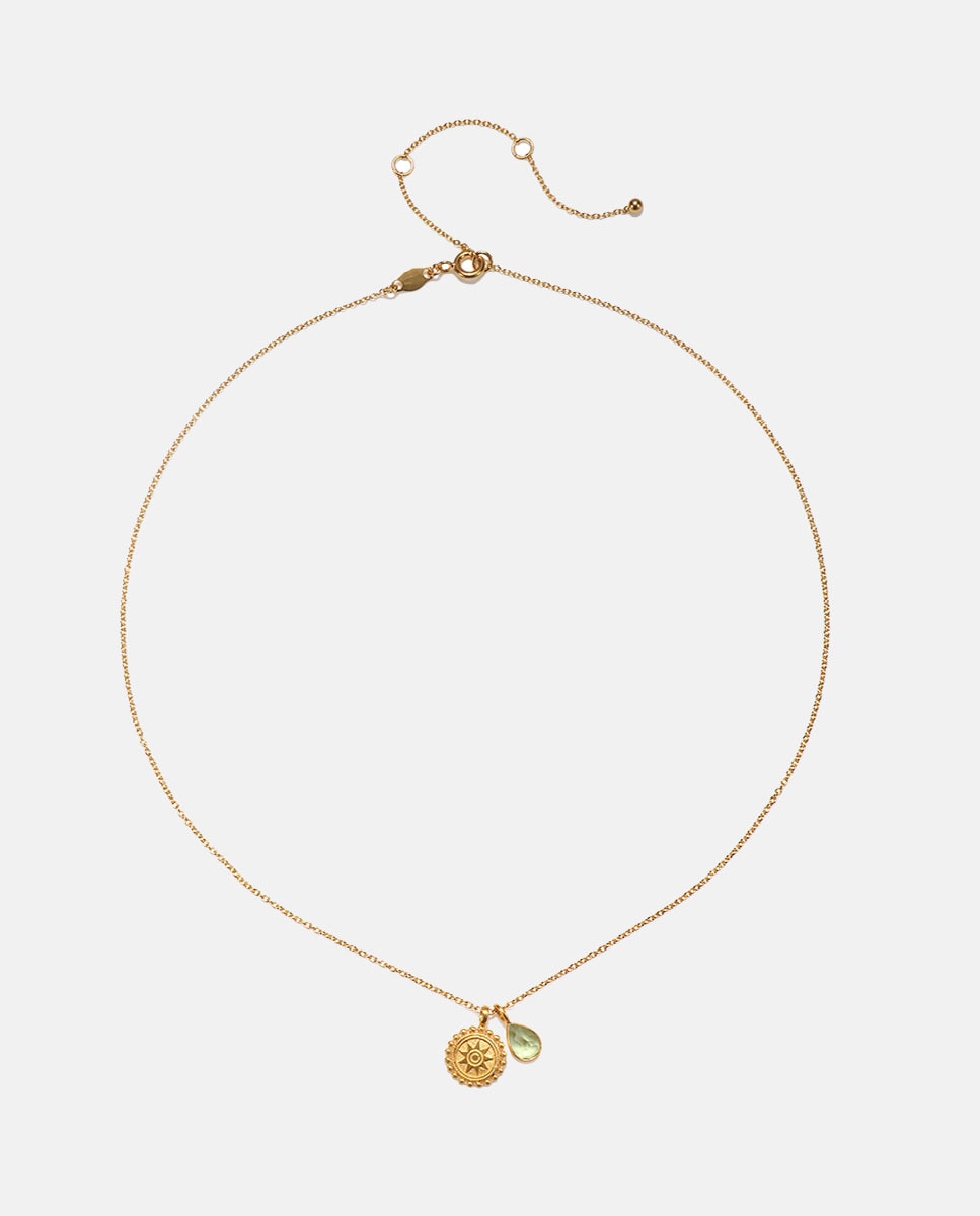 Collar Mandala August con peridoto Verde-2