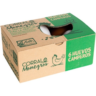 huevos camperos clase M-L estuche 6 unidades - Corral De Monegros