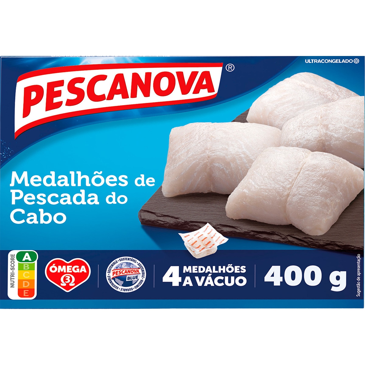 Medalhões de Pescada do Cabo embalagem 400 g