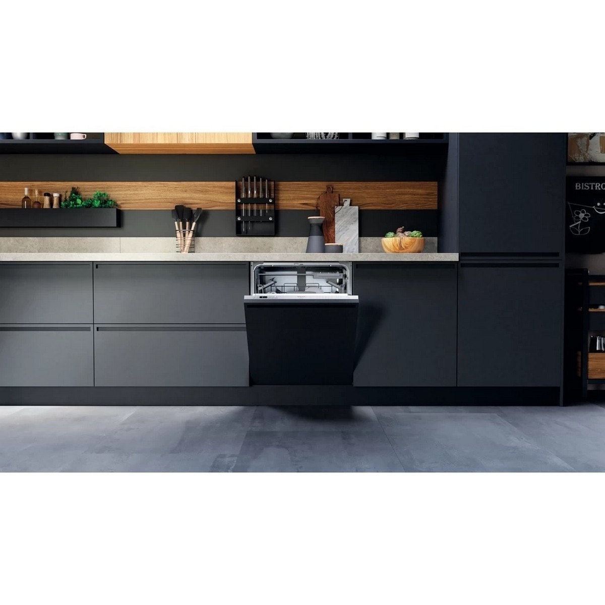 Máquina de Lavar Loiça Encastrável HotPoint HIC 3C26 CW de 14 Talheres e de 59,8 cm - Painel Prateado Prateado-5