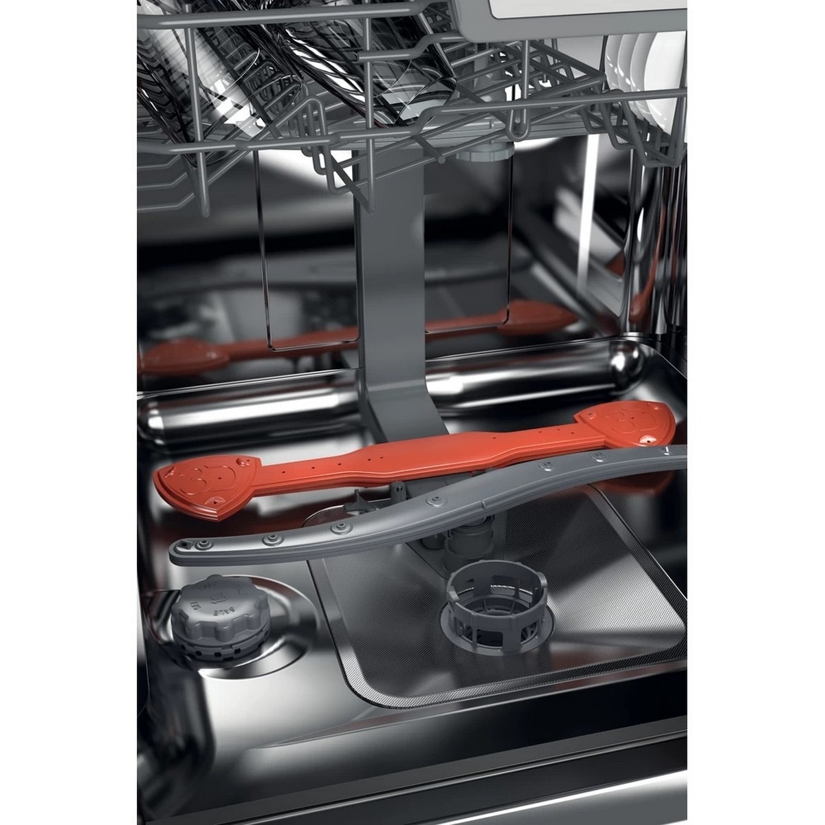 Máquina de Lavar Loiça Encastrável HotPoint HIC 3C26 CW de 14 Talheres e de 59,8 cm - Painel Prateado Prateado-10