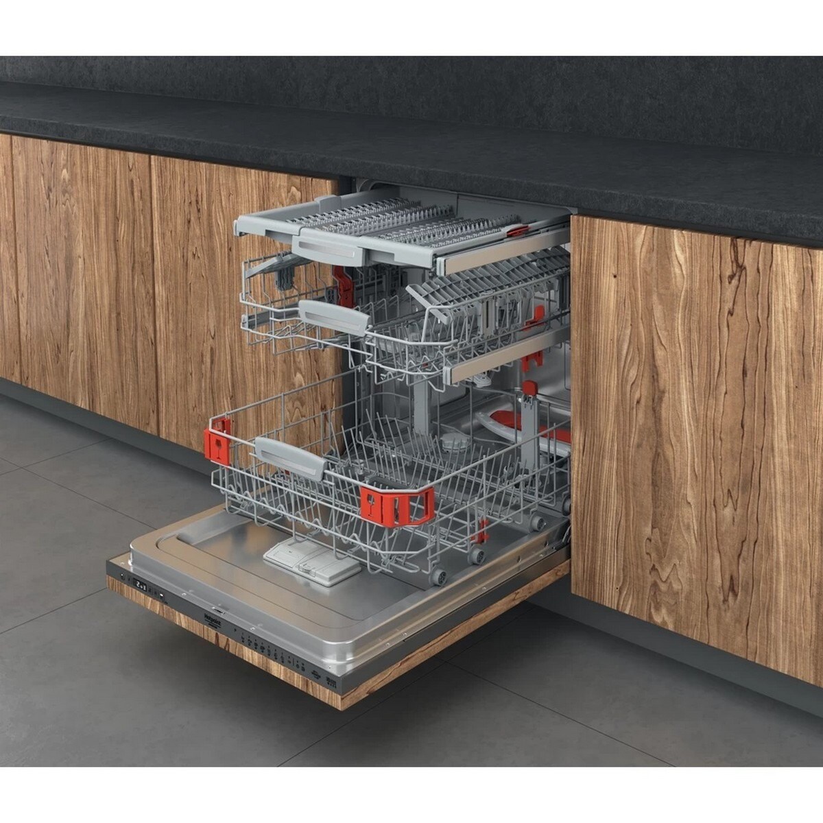 Máquina de Lavar Loiça Encastrável HotPoint HIC 3O33 WLEG 3º Cesto, de 14 Talheres e de 59,8 cm - Painel Inox Inox-2