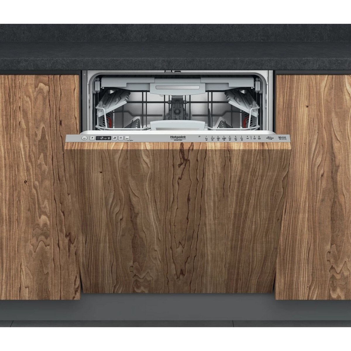 Máquina de Lavar Loiça Encastrável HotPoint HIC 3O33 WLEG 3º Cesto, de 14 Talheres e de 59,8 cm - Painel Inox Inox-1