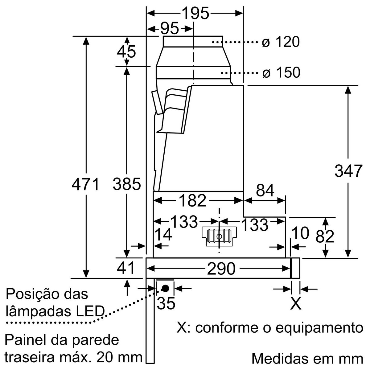 Exaustor Telescópico Encastrável Bosch Série 4 DFS097A51 com 4 Velocidades e de 90 cm - Prateado Metálico Prateado-8