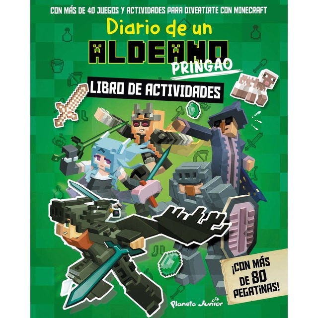 Imagen 0 de Minecraft. Diario de un aldeano pringao. Libro de actividades: ¡Con más de 80 pegatinas!  (Tapa blanda)