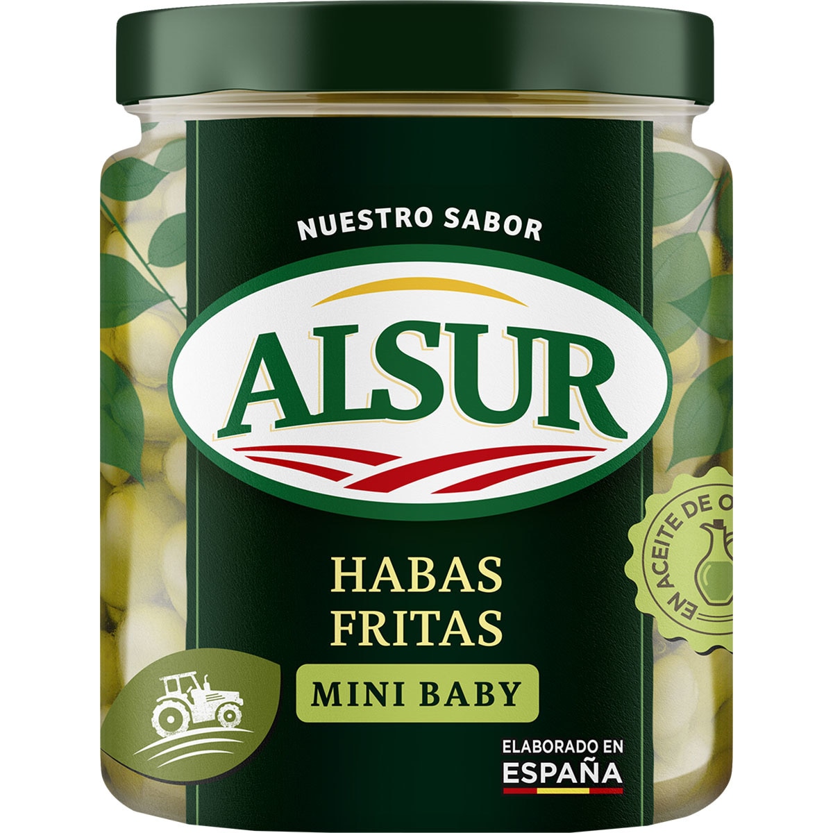 habas fritas mini baby frasco 150 g neto escurrido