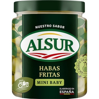habas fritas mini baby frasco 150 g neto escurrido - Alsur