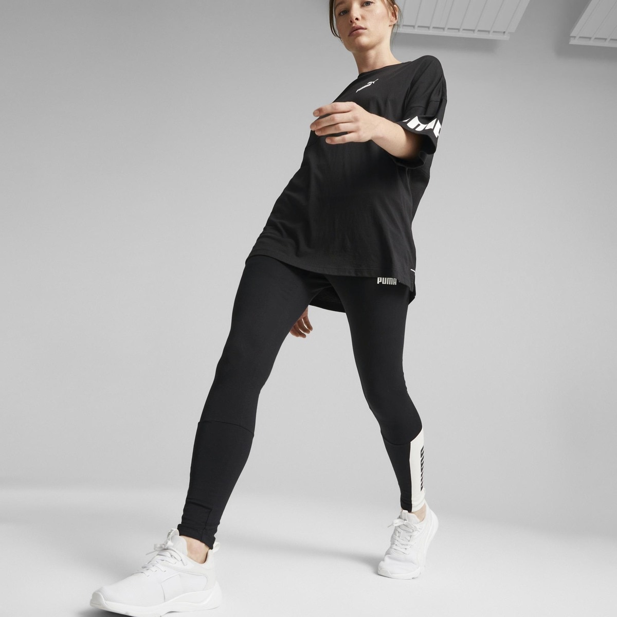 Leggings de Mulher Power Colorbloc Preto-3