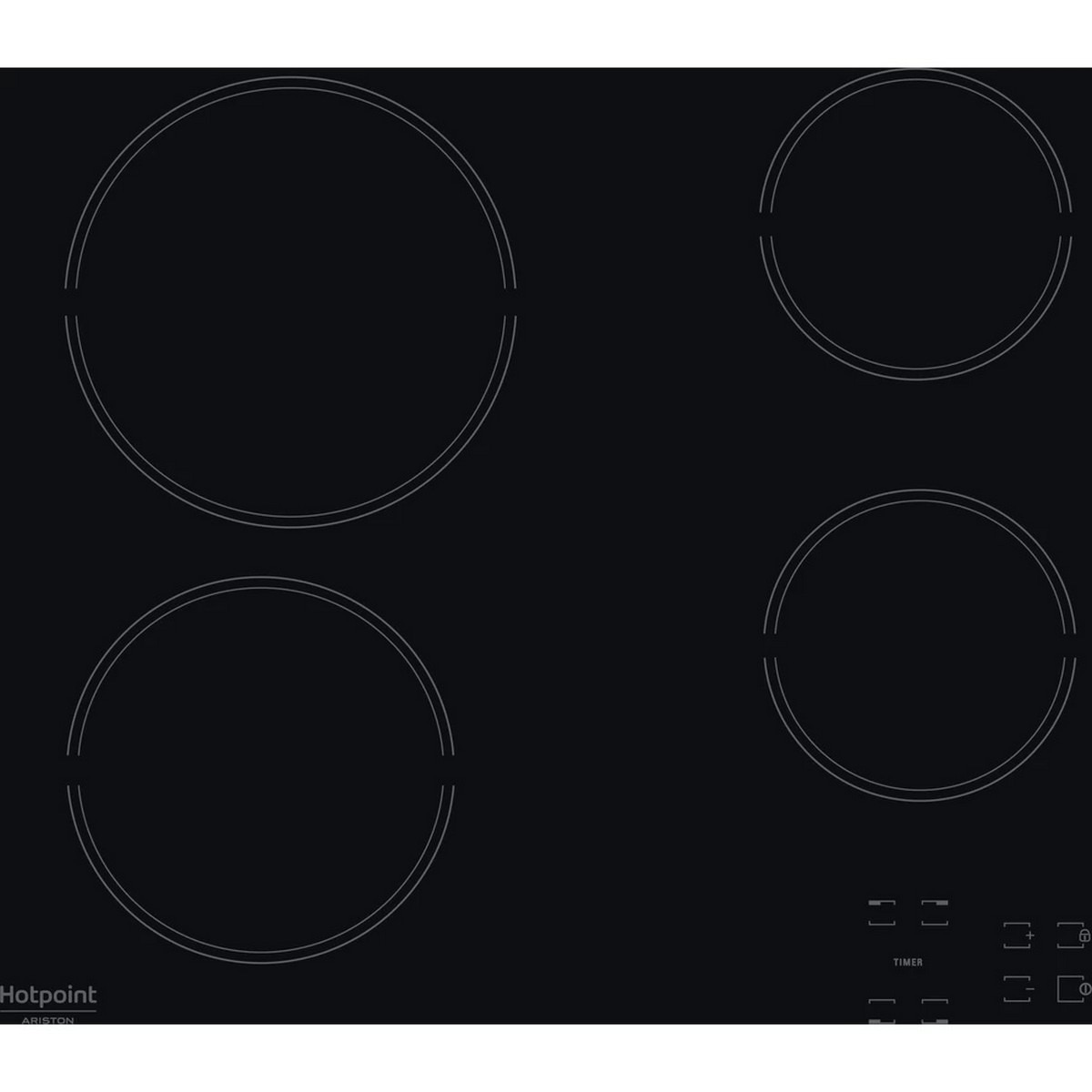 Imagem 0 de Placa de Vitrocerâmica HotPoint HR 631 C com 4 Zonas e de 58 cm - Ceramic Glass Preto