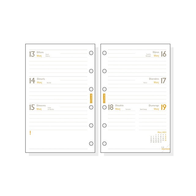 Agenda Anillas 2023 602 73x114 Semana Vista Horizontal Classic Nova