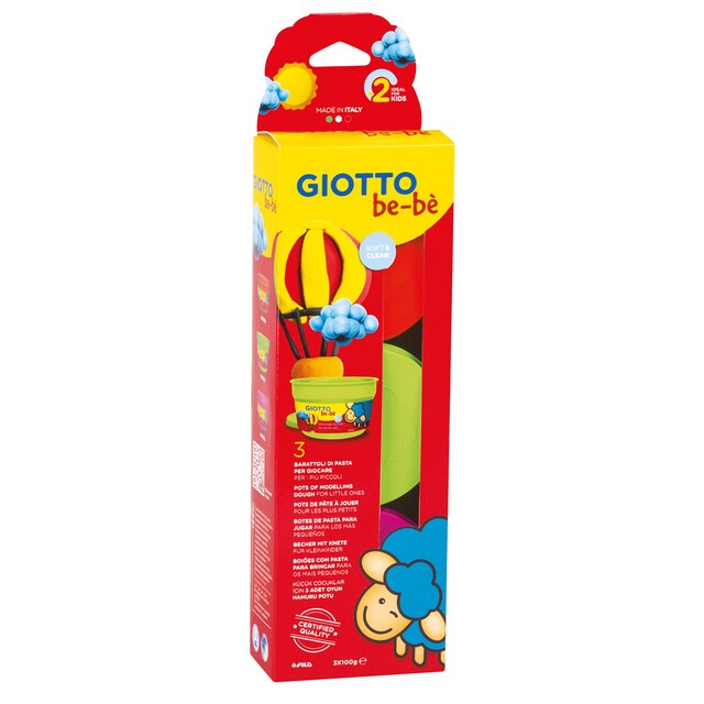 Imagen 0 de Estuche 3 unidades súper pasta para jugar 100g Giotto Be-Bè naranja, magenta y verde