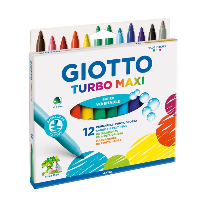 Imagen 0 de Estuche con asa 12 rotuladores Turbo Maxi Giotto