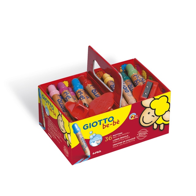Estuche 10 súper ceras + sacapuntas Giotto Be-Bè