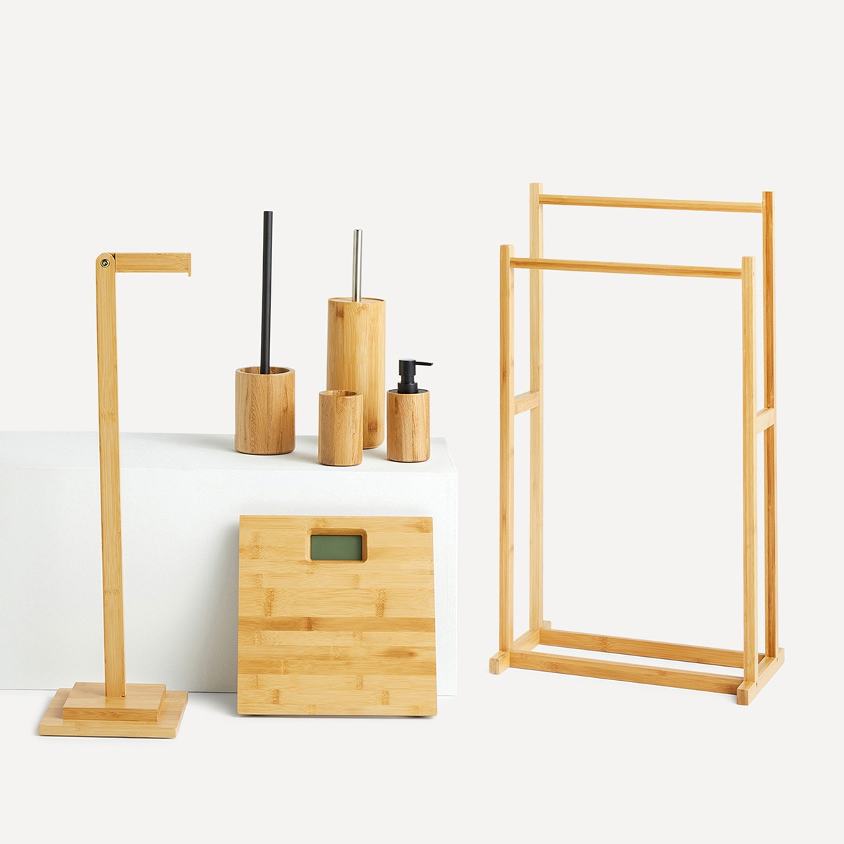 Caixa porta-escovas para bancada Bamboo Bambu-4