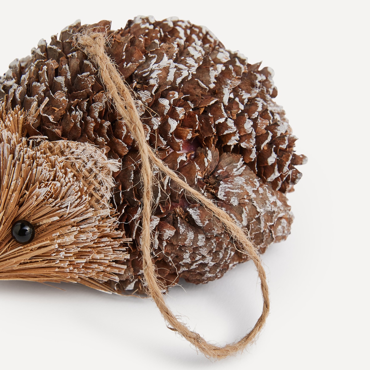 Enfeite Ouriço com Pinha Castanho-3