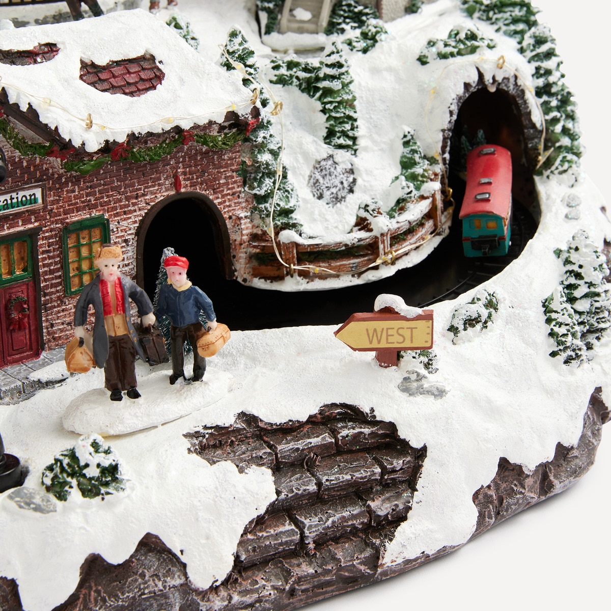 Aldeia com Carrossel com 83 Luzes LED e Música Presépio Americano Multicolor-5