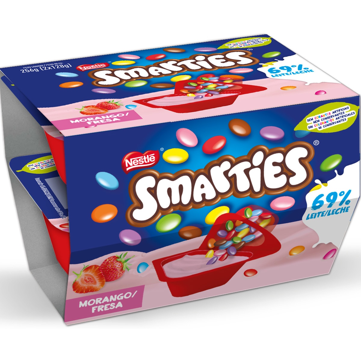 Iogurte Bicompartimentado de Morango Pack 2 embalagem 118 g