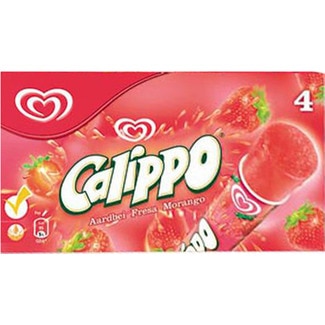 Gelado Calippo sabor Morango Pack 5 unidades embalagem 525 ml - Olá