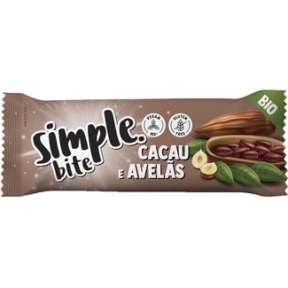 Bite de Cacau e Avelãs embalagem 35 g - Simple