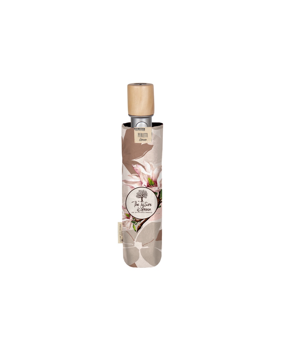 Guarda-chuva Dobrável Automático Estampado Floral e Tecido Reciclado Multicolor-2