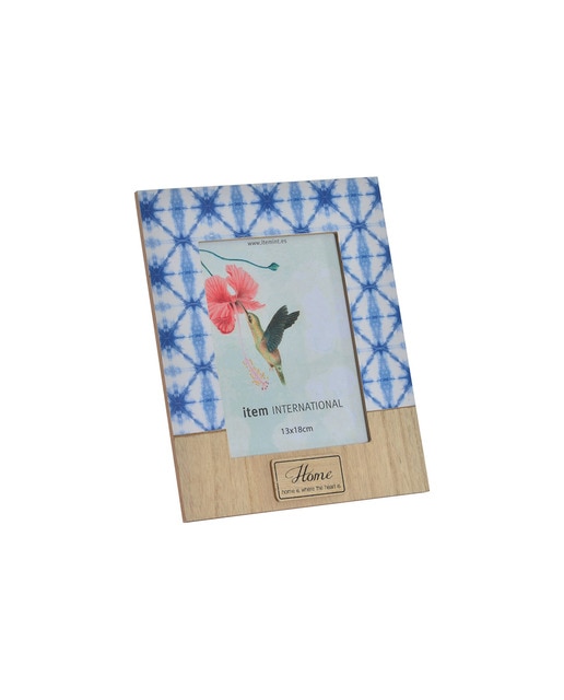 Imagen 0 de Marco foto madera 13x18 2 natural azul
