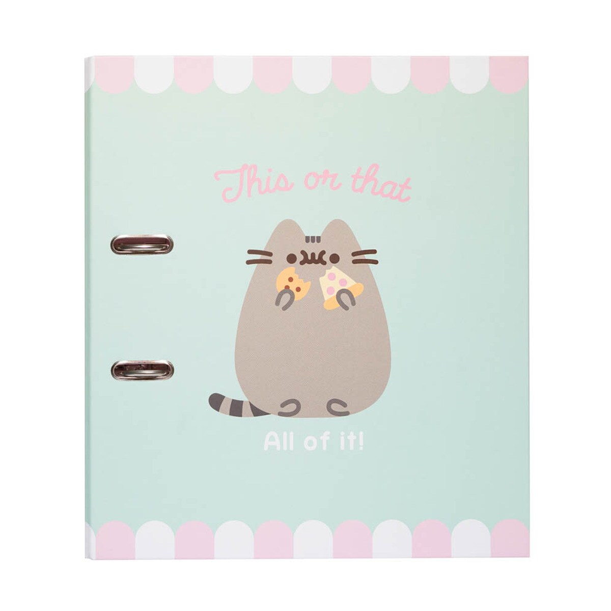 Arquivador com Compressor Pusheen 28,5x7x33,5 Verde Verde / Rosa-1