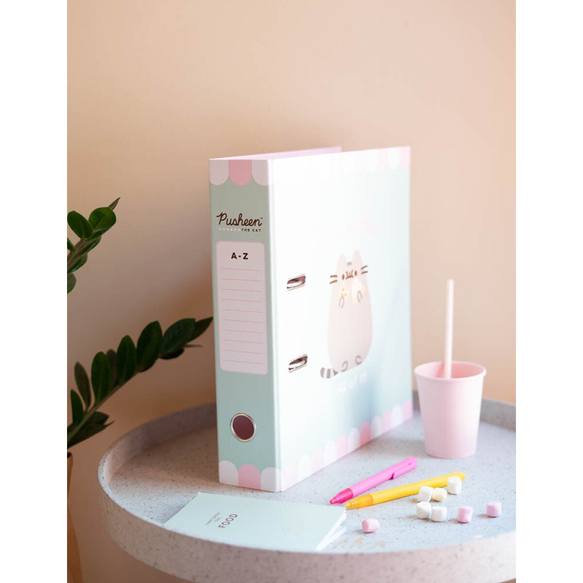 Arquivador com Compressor Pusheen 28,5x7x33,5 Verde Verde / Rosa-7