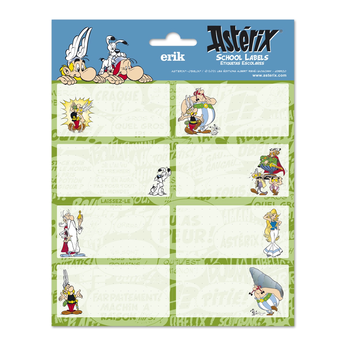 Etiquetas Adesivas Astérix e Obélix - Verde 1