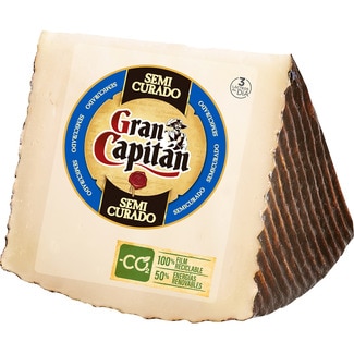 queso semicurado mezcla elaborado con leche pasteurizada cuña 365 g - Gran Capitan